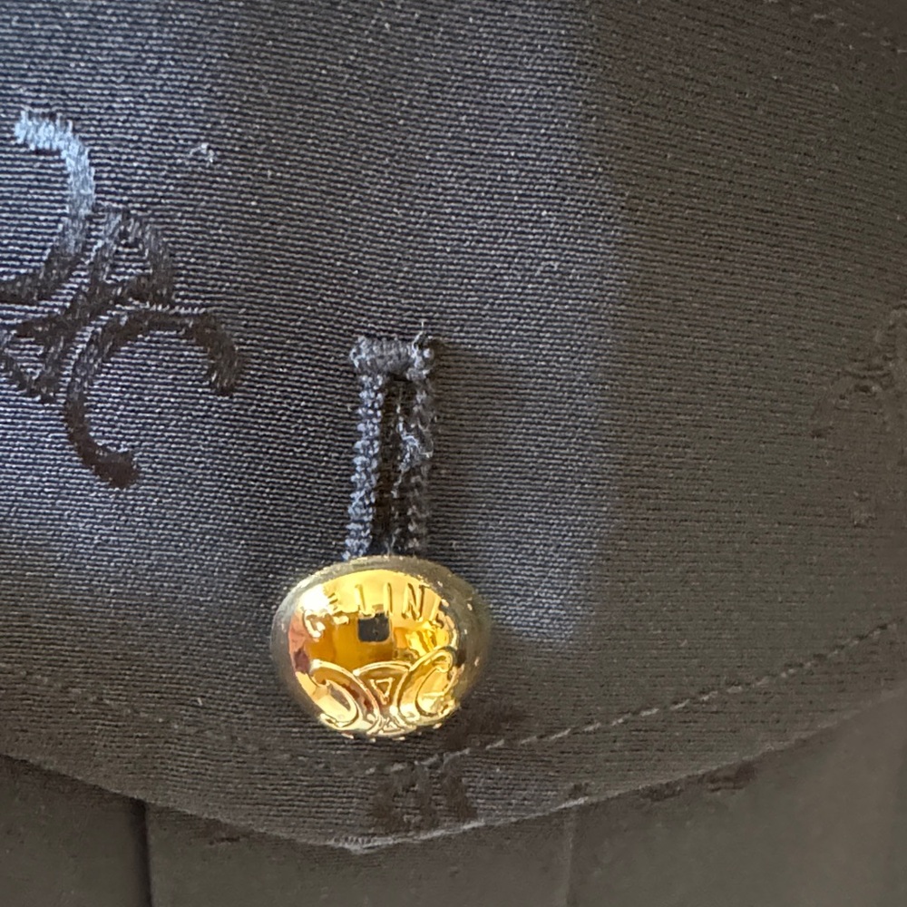 Celine-Black Dress with White Collar& Gold Celine Buttons-made in Italy-luxury - Picture 7 of 16
